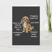Carte CUSTOM Anatomie Mignonne d'un Amoureux de Cockapoo (Devant)