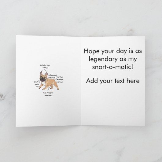 Carte Custom Anatomy of a French Bulldog (Intérieur)