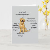 Carte Custom Anatomy of a Golden Retriever (Fleur jaune)