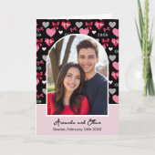 Carte Custom Arch Photo Bows and Hearts Valentine's Day (Devant)