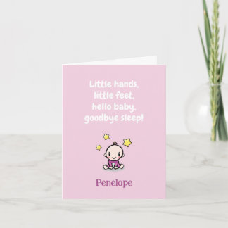 Carte Custom Baby Girl Congratulations Card With Message