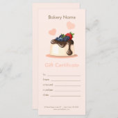 Carte Custom Bakery Gift Certificate (Devant / Derrière)