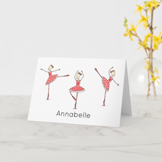 Carte Custom Ballerina Birthday  (Fleur jaune)