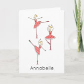 Carte Custom Ballerina Birthday (Devant)