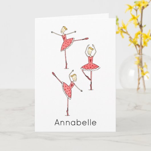 Carte Custom Ballerina Birthday (Fleur jaune)
