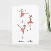 Carte Custom Ballerina Birthday  (Devant)