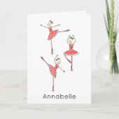 Carte Custom Ballerina Birthday  (Devant)