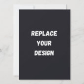 Carte Custom black simple Design Add Photo or Text (Devant)