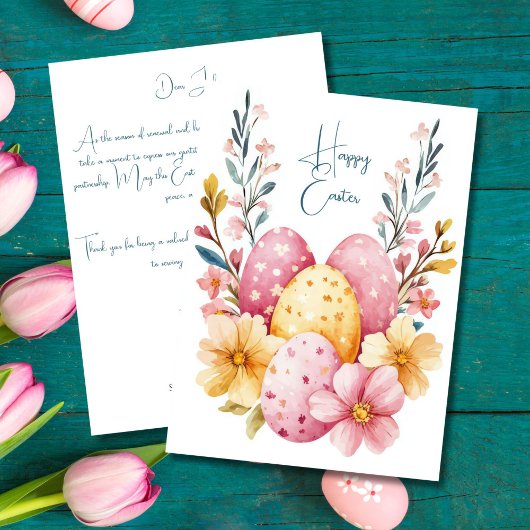 Carte Custom Business Easter Greeting Card 