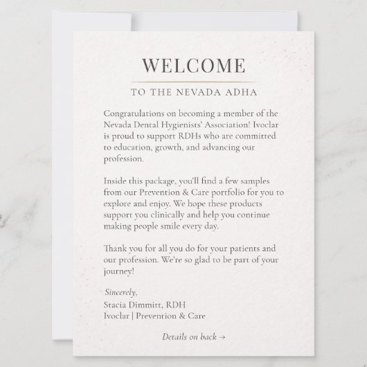 Carte Custom Card For Ivoclar (Devant)