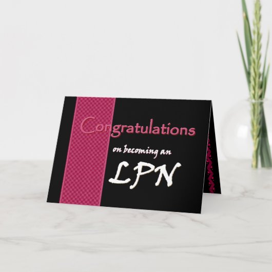 Carte CUSTOM Congratulations - LPN (Devant)