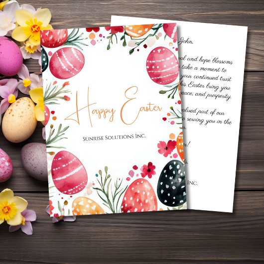 Carte Custom Corporate Easter Greeting Card