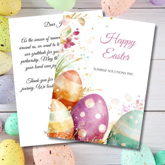 Carte Custom Corporate Easter Greetings Card