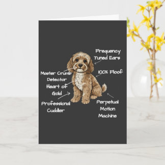Carte CUSTOM Cute Anatomy of a Cockapoo Dog Lover