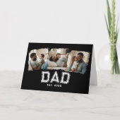 Carte Custom Dad Established 1st Father's Day 3 Photo (Devant)