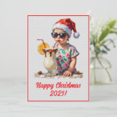 Carte Custom Digital Christmas Baby And Milk Xmas (Debout devant)