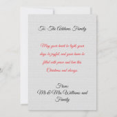 Carte Custom Digital Christmas Polar Bear Cub Xmas (Dos)