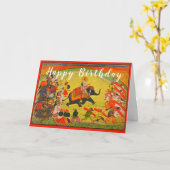 Carte Custom East India Rajasthan Prince Riding Elephant (Fleur jaune)