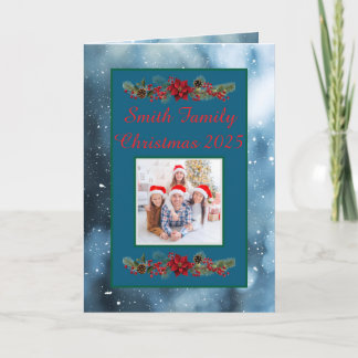 Carte Custom Family Photo Christmas Card