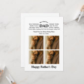 Carte Custom Father's Day  (Devant/Arrière en situation)