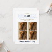 Carte Custom Father's Day  (Devant/Arrière en situation)