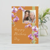 Carte Custom Floral Mother's Day Photo card (Debout devant)