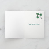 Carte Custom Good Luck Interview Four-leaf Clover (Intérieur)