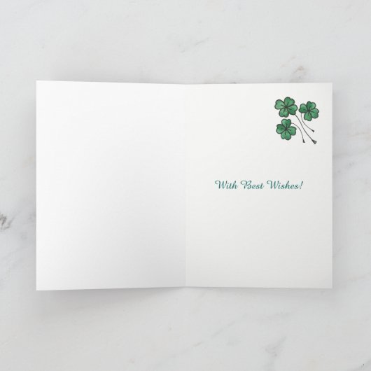 Carte Custom Good Luck Interview Four-leaf Clover (Intérieur)