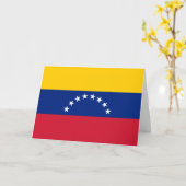 Carte Custom greeting card with flag of Venezuela (Fleur jaune)