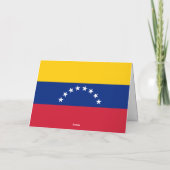 Carte Custom greeting card with flag of Venezuela (Dos)