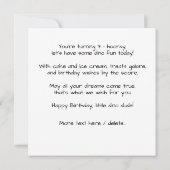 Carte Custom Happy 3e anniversaire Félicitations, Dino (Dos)