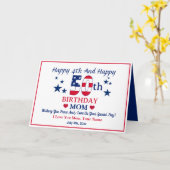 Carte Custom Happy 4 juillet & Happy 50th Birthday (Fleur jaune)