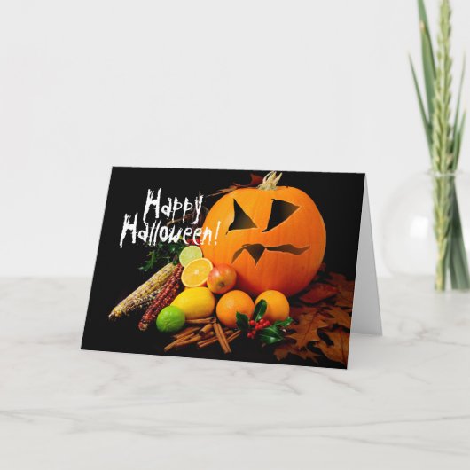 Carte Custom HAPPY HALLOWEEN JACK O'LANTERN BOO! (Devant)