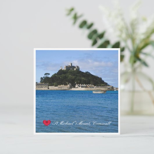Carte Custom Heart St Michaels Mont Cornwall Photo (Debout devant)
