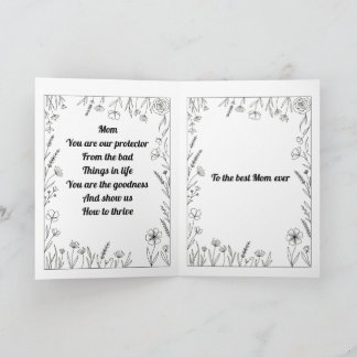 Carte Custom Heartfelt Mother's Day Poem Card.
