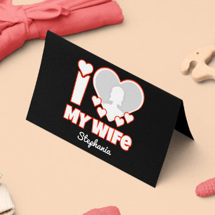 Carte Custom J'aime ma femme – Ajouter nom & photo