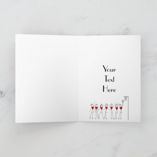 Carte Custom Keep Calm and Play Netball 21e anniversaire (Intérieur)