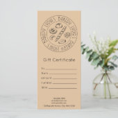 Carte Custom Kraft Bakery Gift Certificate (Debout devant)