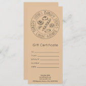 Carte Custom Kraft Bakery Gift Certificate (Devant / Derrière)