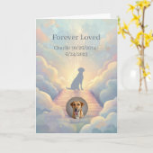 Carte Custom Labrador Retriever Rainbow Bridge Sympathy (Fleur jaune)