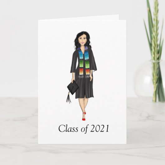 Carte Custom Latina Graduate Graduation Greeting Card  (Devant)