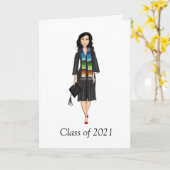 Carte Custom Latina Graduate Graduation Greeting Card  (Fleur jaune)