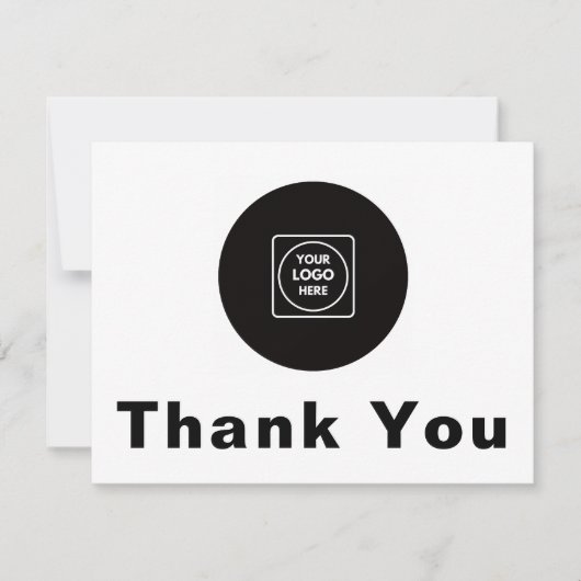 Carte Custom Logo Personalized Thank You Note Card (Devant)
