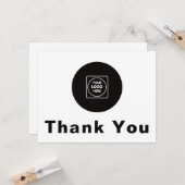 Carte Custom Logo Personalized Thank You Note Card (Devant/Arrière en situation)