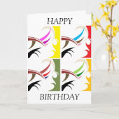 Carte Custom made happy birthday card (Fleur jaune)