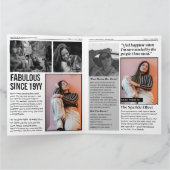 Carte Custom Magazine Greeting Card, Fun Modern Birthday (Intérieur)