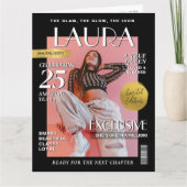 Carte Custom Magazine Greeting Card, Fun Modern Birthday (Devant)