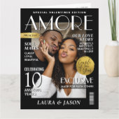 Carte Custom Magazine Greeting Card, Modern Valentines (Devant)