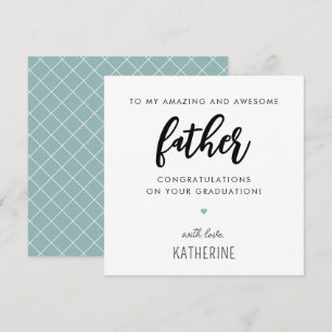 Carte Custom Modern et mignon père père diplôme