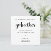 Carte Custom Modern et mignonne Godmère Graduation (Debout devant)